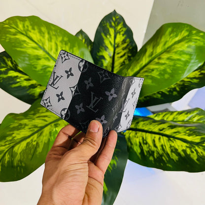 Wallet lv print black grey