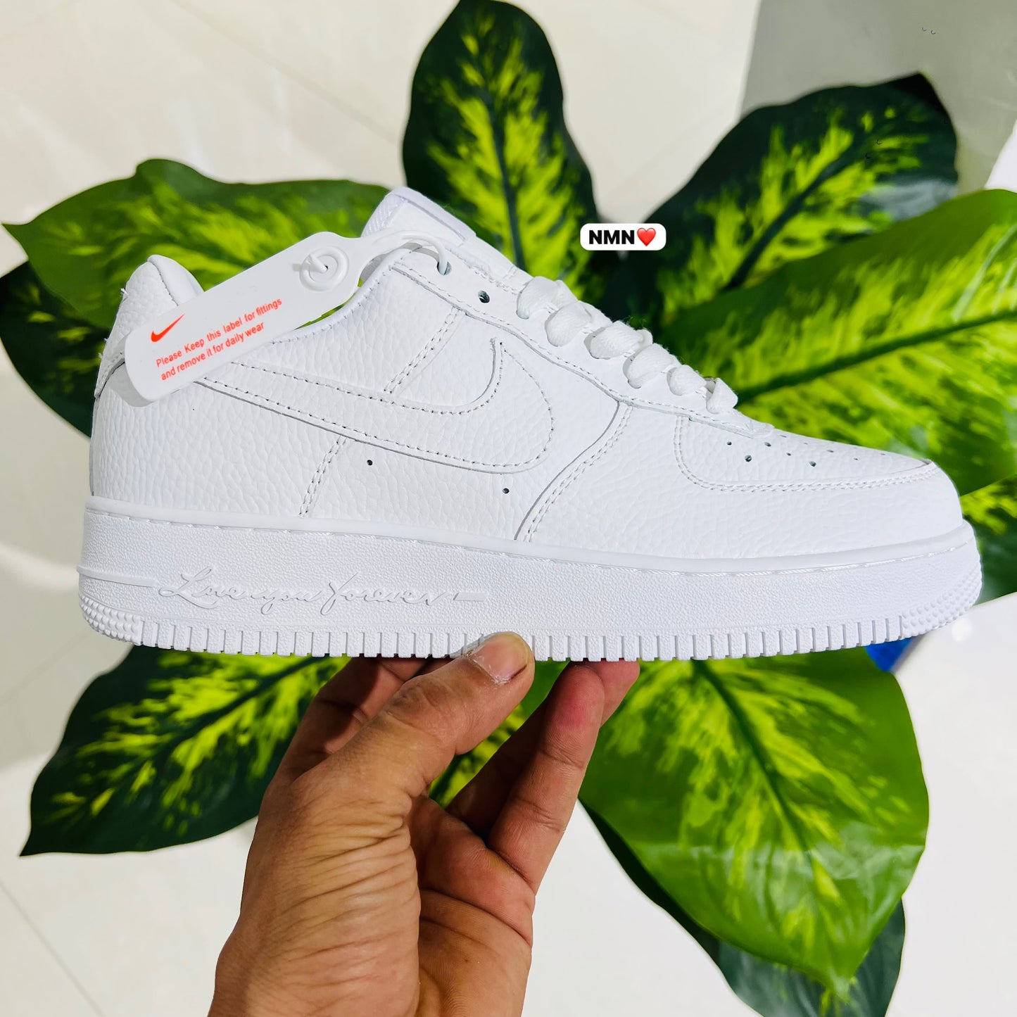 Shoes nike airforce 1 tripple white love you forever drake