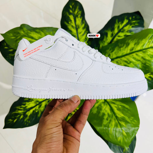 Shoes nike airforce 1 tripple white love you forever drake