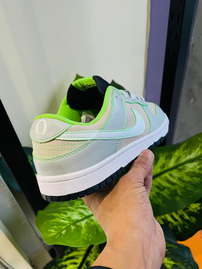 Shoes nike sb dunk neon green grey matching